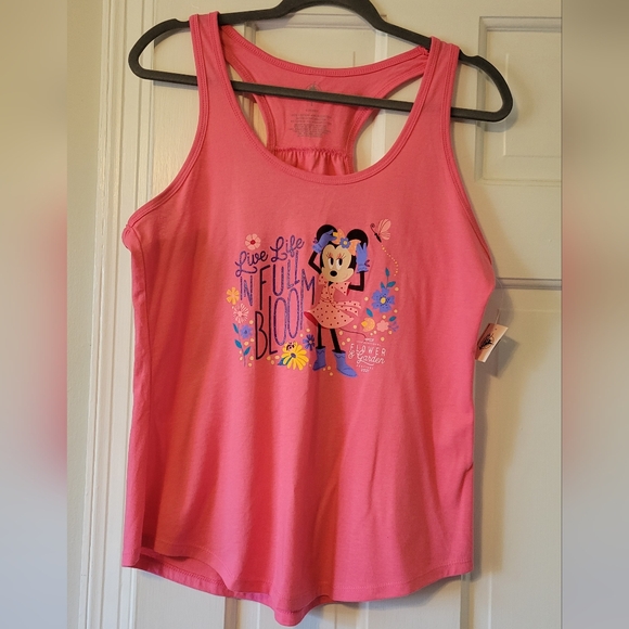 Disney Flower and Garden 2021 Pink Minnie Mouse Tank Top Women Size L - NWT - Picture 4 of 5
